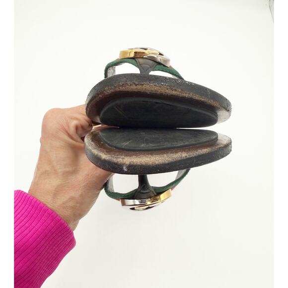 Gucci Kika Interlocking GG Web Thong Flip Flop Sandals EU 38.5 US 8.50 - Picture 4 of 14